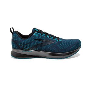 Brooks Levitate 5 Road Running Shoes - Mens, Navy/Green/Black | IE-XLK362704